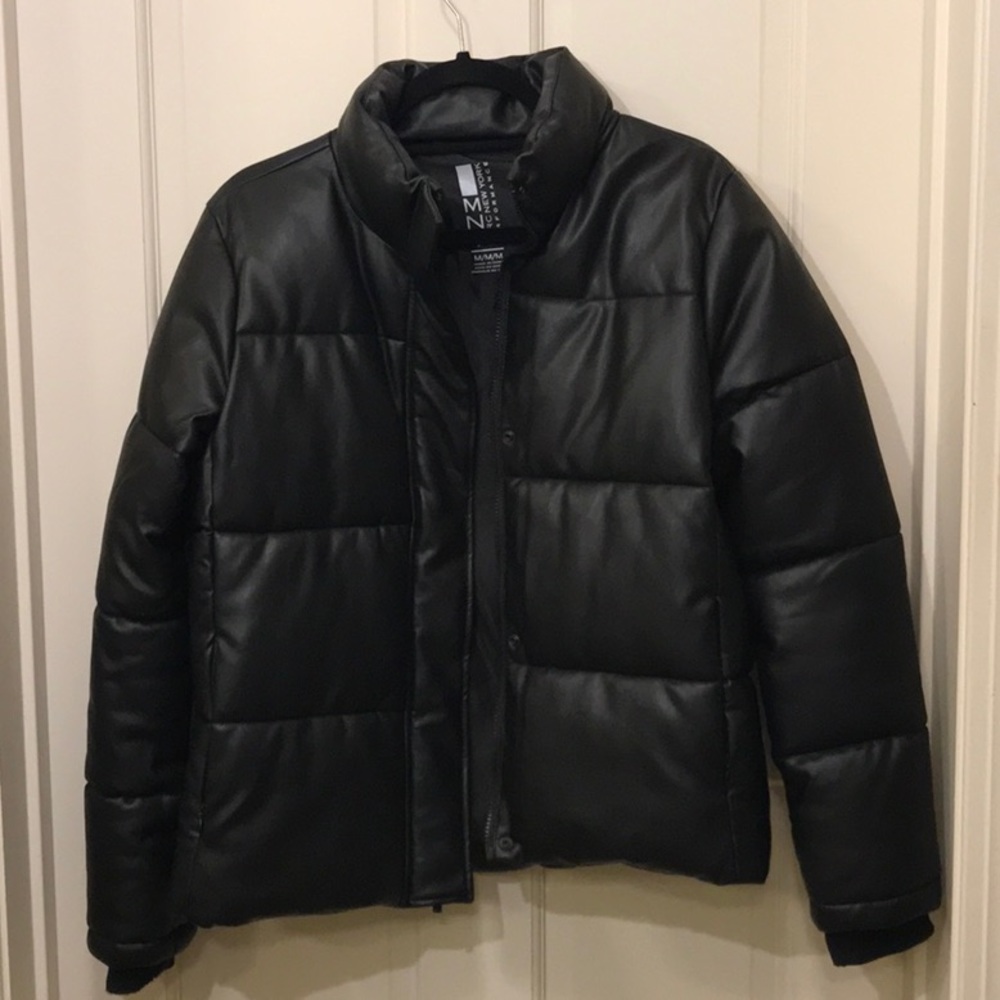 Marc New York faux leather puffer jacket